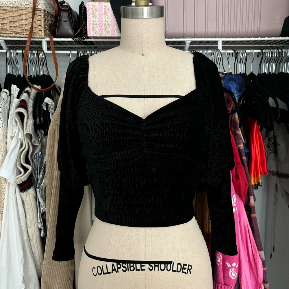 Black Zara Crop Top